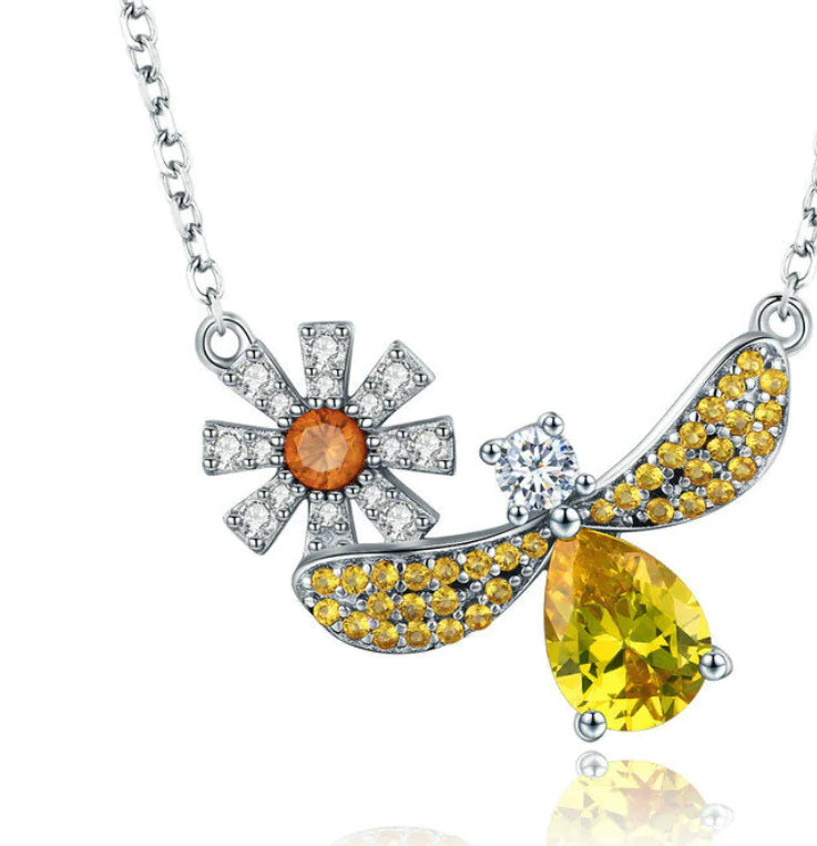 Colar da Elegância Apiária em Prata 925 de alta qualidade