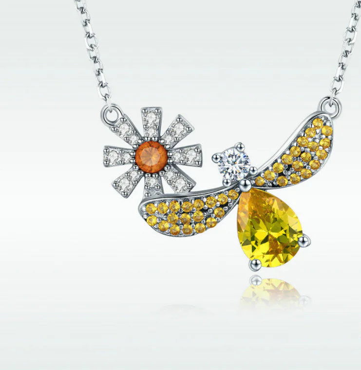 Colar da Elegância Apiária em Prata 925 de alta qualidade