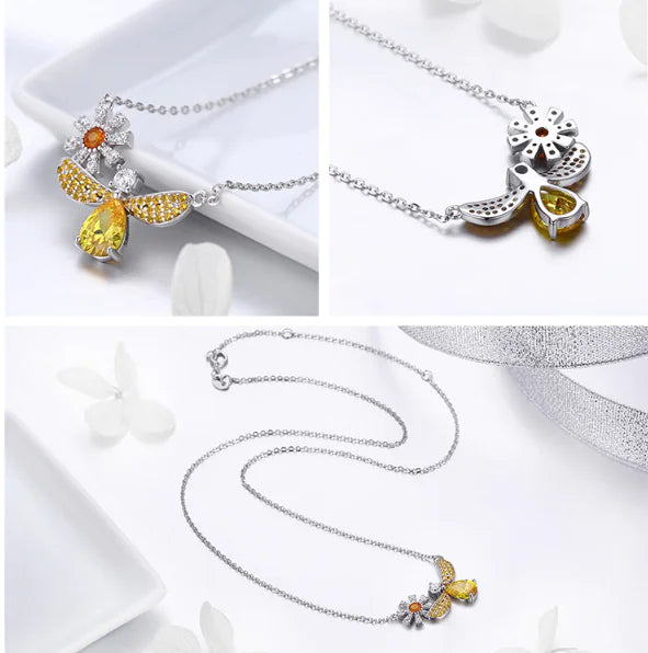 Colar da Elegância Apiária em Prata 925 de alta qualidade