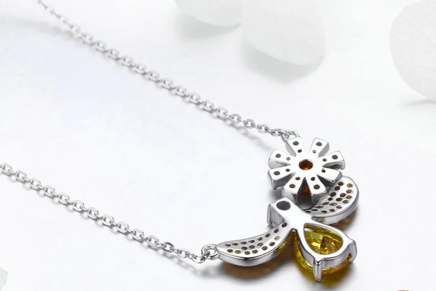 Colar da Elegância Apiária em Prata 925 de alta qualidade